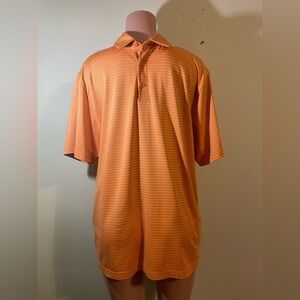Under Armour Men's X Large loose fit heat gear orange gray‎ stripes performance